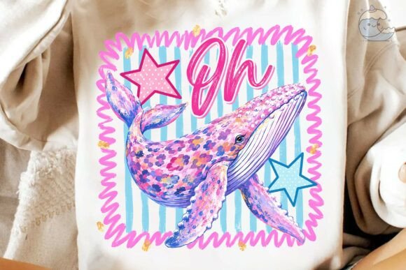 Download Pink Floral Whale PNG Sublimation Design - Pink Collection